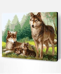 Wolfs Familly Paint By Number