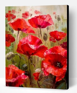 Red Flower Abstract Paint By Number