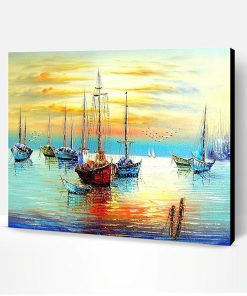 Sailing Boat Seascape Paint By Number