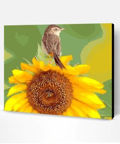 Sunflower And Bird Paint By Number