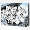 Blue Eyed Snow Leopard Cubs Paint By Number