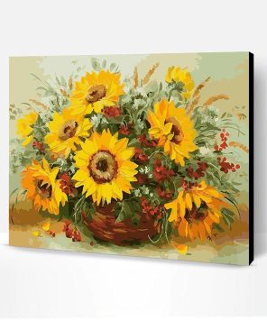 Colorful Sunflower Unique Gift Paint By Number