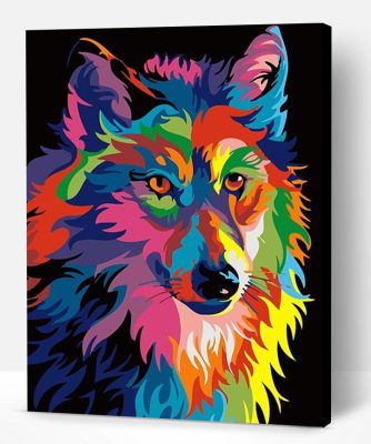 Abstract Wolf Paint By Number