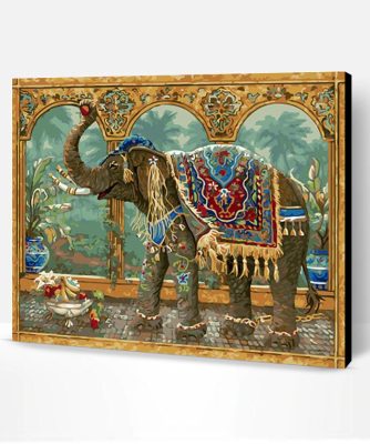 Elephant Vintage Paint By Number