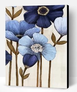 Blue Flowers Paint By Number