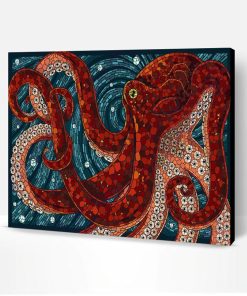 Red Octopus Paint By Numbers