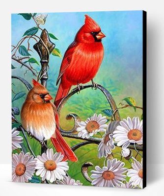 Red Sparrows Paint By Number