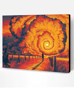 Red Storm Scene Paint By Number