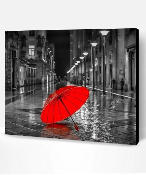 Red Umbrella Paint By Number