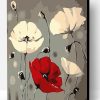Red White Poppy Flowers Paint By Number