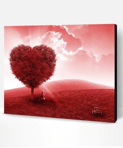 Red Love Tree Paint By Number