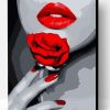 Rose Red Lips Paint By Number