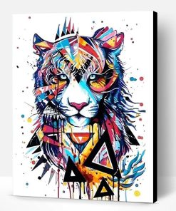 Colorful Tiger Abstract Paint By Number