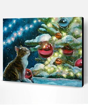 Cat Christmas Bulbs Paint By Number