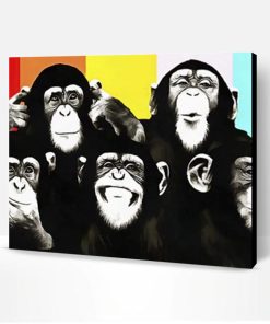 Funny Monkeys Paint By Number