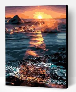Bright Sunset on Sea Paint By Number