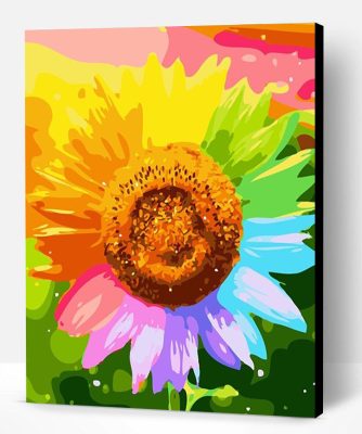 Colorful Sunflower Paint By Number