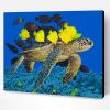Sea Turtle and Yellow Fish Paint By Number