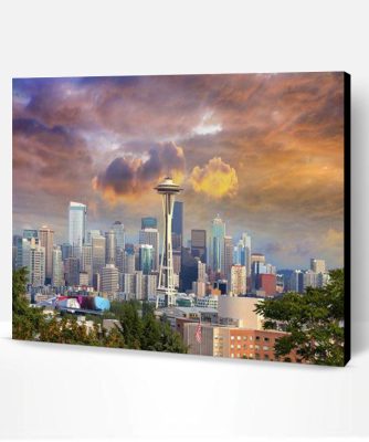 Seattle Skyline Paint By Number