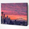 Seattle Washington Sunset Paint By Number