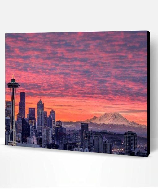 Seattle Washington Sunset Paint By Number