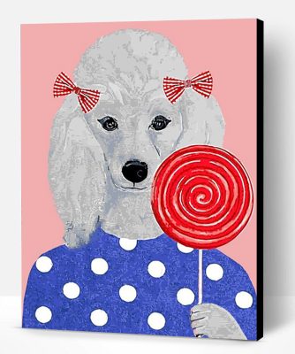 Poodle Dog lollipop Paint By Number