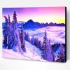 Snowy Mountain Scene Paint By Number