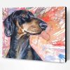 Splatter Dachshund Dog Paint By Number