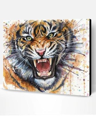 Splatter Tiger Paint By Number