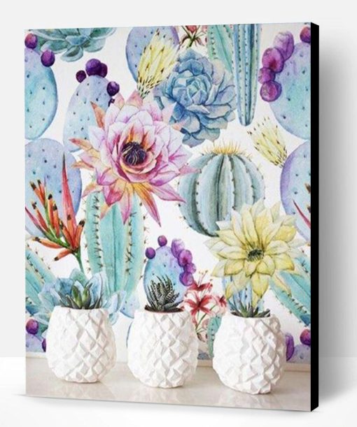 Cactus Flowerpot Paint By Number