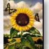 Sunflower And Butterflies Paint By Number