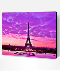 Sunset Eiffel Tower Paint By Number