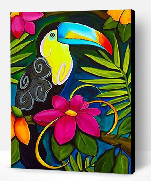 Colorful Toucan Paint By Number