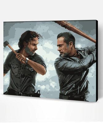 Negan and Rick Fight Paint By Number