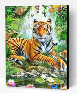 Tiger in The Virgin Forest Paint By Number