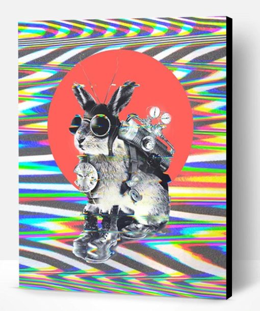 Time Travel Bunny Rabbit Paint By Number