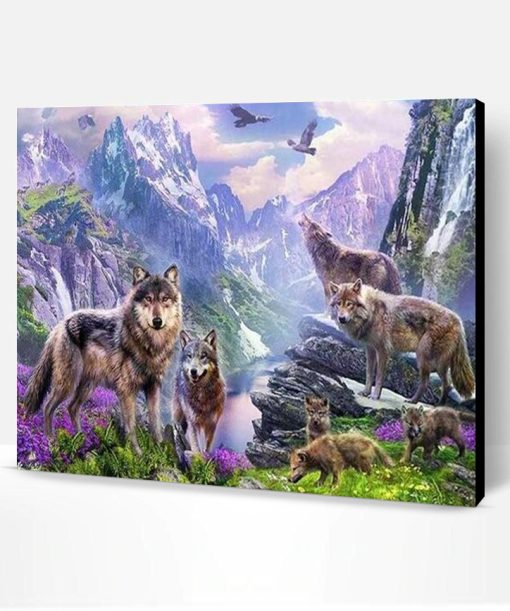 Spring Wolves Paint By Number