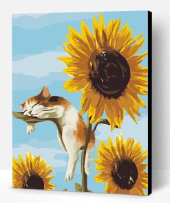 Sunflower Cat Paint By Number