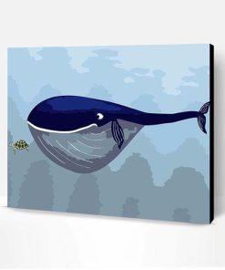 Blue Whale And Little Turtle Paint By Number