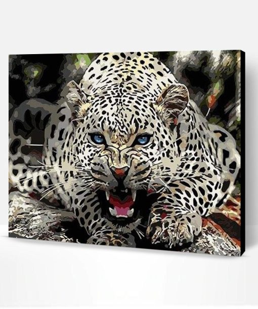 Wild Blue Eyed Jaguar Paint By Number