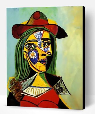 Woman in Hat and Fur Collar Pablo Picasso Paint By Number