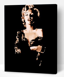 Marilyn Monroe In Black Dress Paint By Number