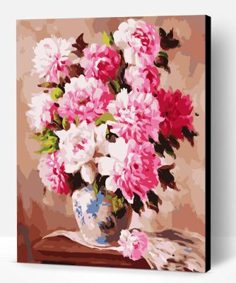 Pink Peonies Vase Paint By Number