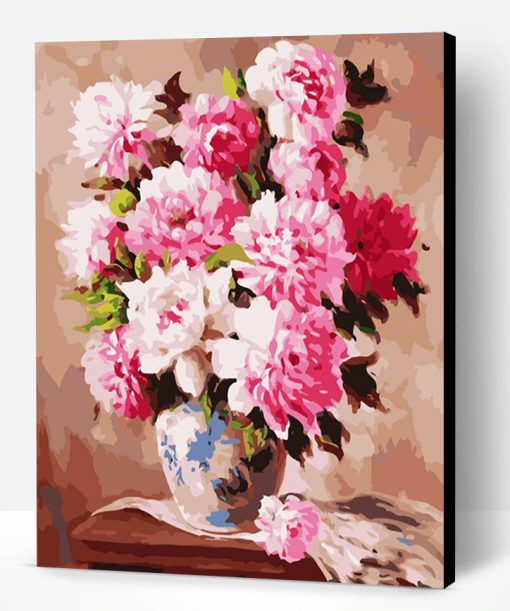 Pink Peonies Vase Paint By Number