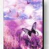 Purple Field Butterfly Paint By Number