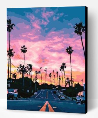 California Pink Sunset Paint By Number