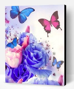 Flower and Butterfly Dream Paint By Number
