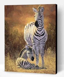 Zebra In Savanna Paint By Number