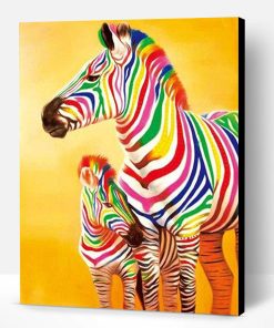 Colorful Zebra Paint By Number