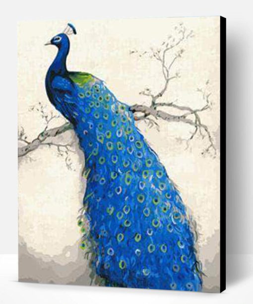 Blue Peacock Paint By Number